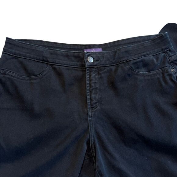 NYDJ Pants - NYDJ Women's Black Velvet Pants Jeans Stretch Size 14P